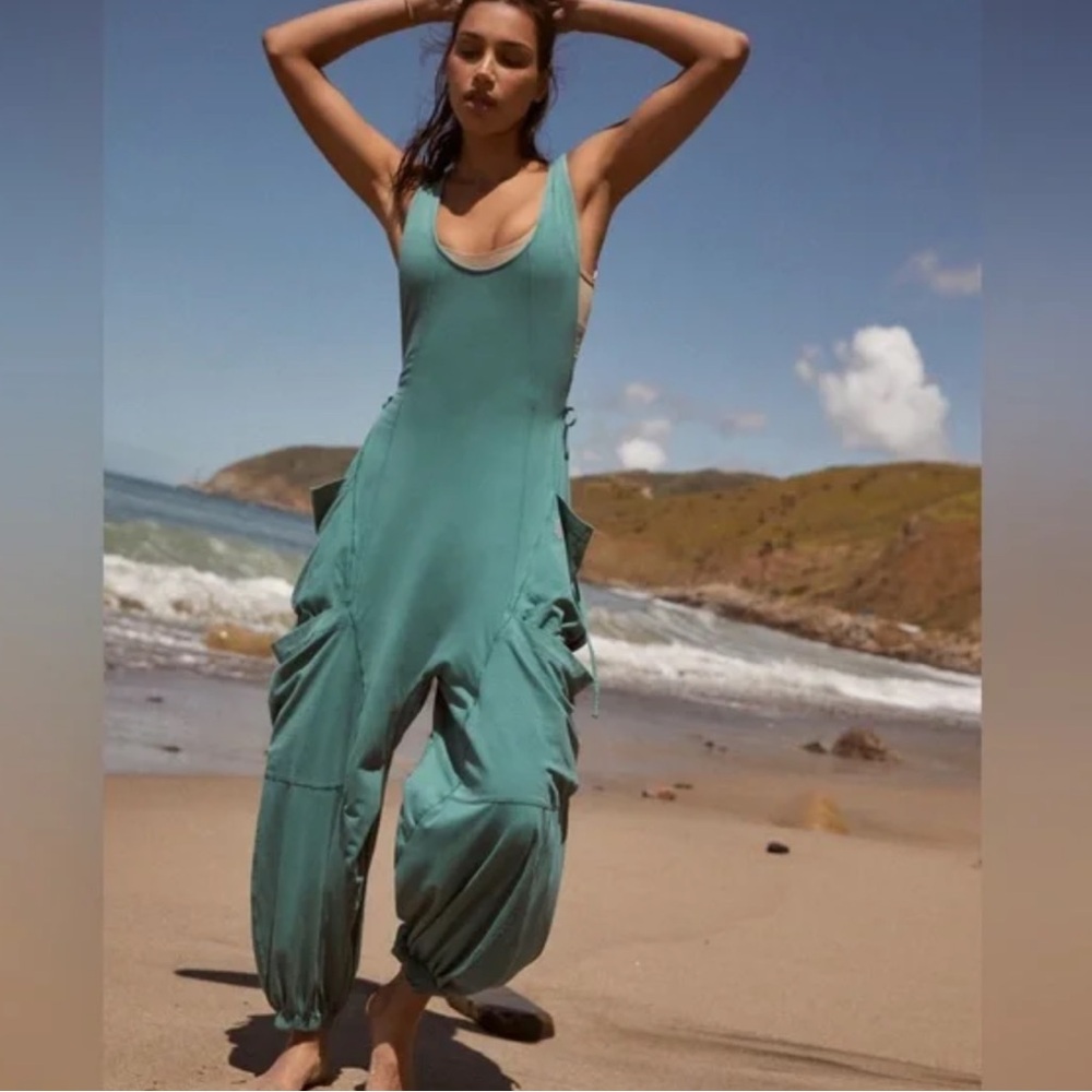 NWT green free people infinity jumpsuit